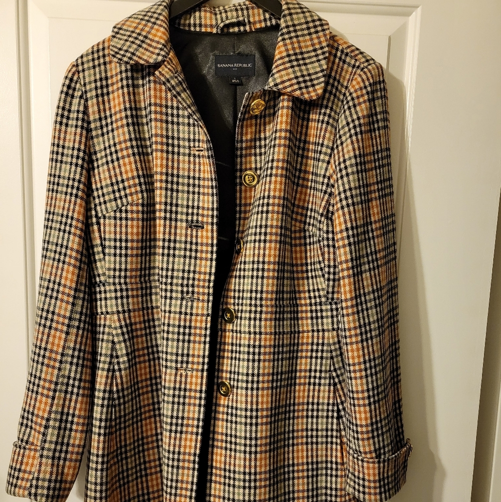 Banana Republic Plaid Coat